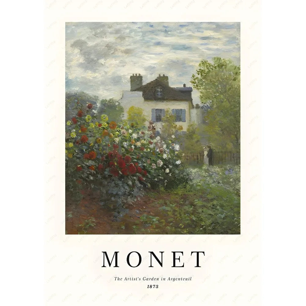 DecorBites™ Monet Wildflower Poster Print for Home Decor