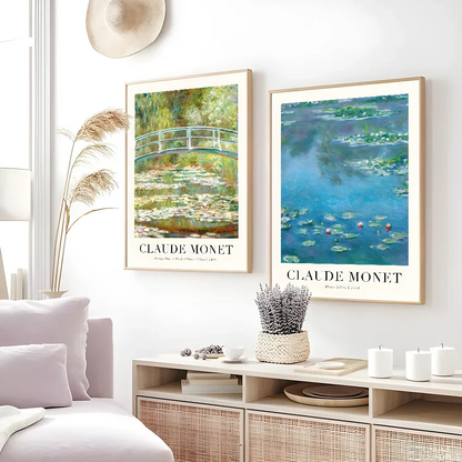 DecorBites™ Monet Wildflower Poster Print for Home Decor