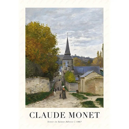 Claude monet impressionist wildflower poster print set living room