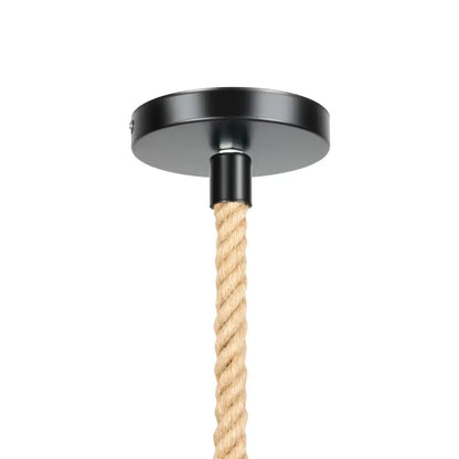Gold monkey pendant lamp with hemp rope – living room light