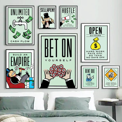 DecorBites™ Monopoly Millionaire Canvas Wall Art