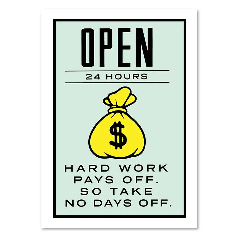 DecorBites™ Monopoly Millionaire Cartoon Canvas Art for Home Decor