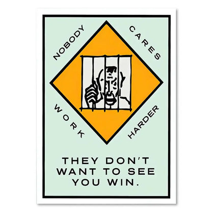DecorBites™ Monopoly Millionaire Cartoon Canvas Art for Home Decor