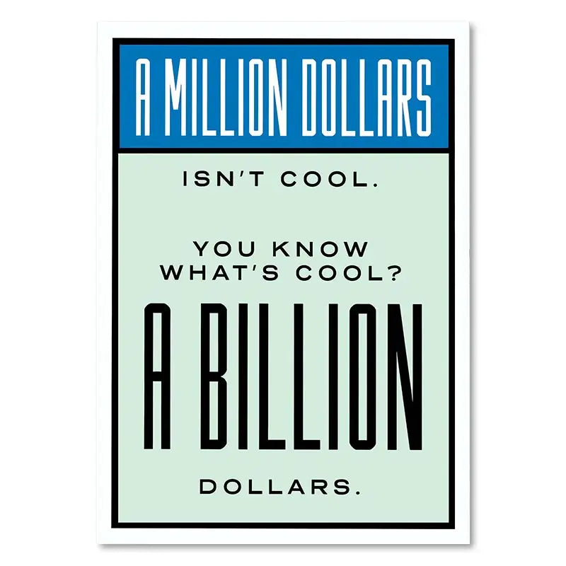 DecorBites™ Monopoly Millionaire Cartoon Canvas Wall Art