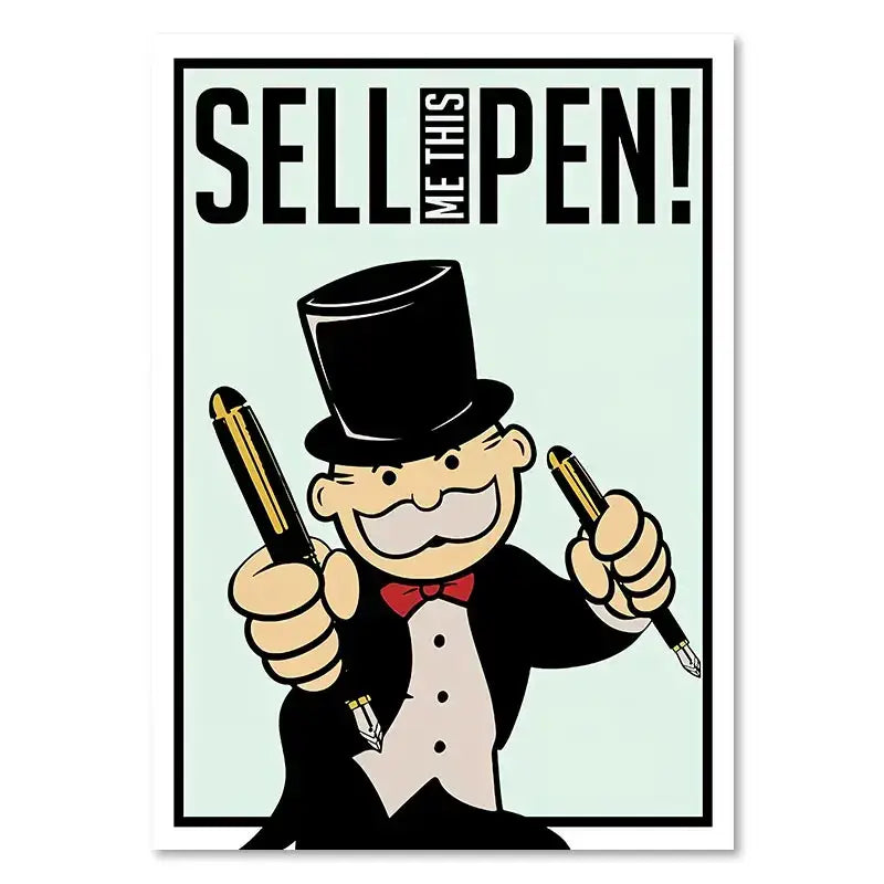 Minimalist mint and blue monopoly millionaire wall art bedroom decor