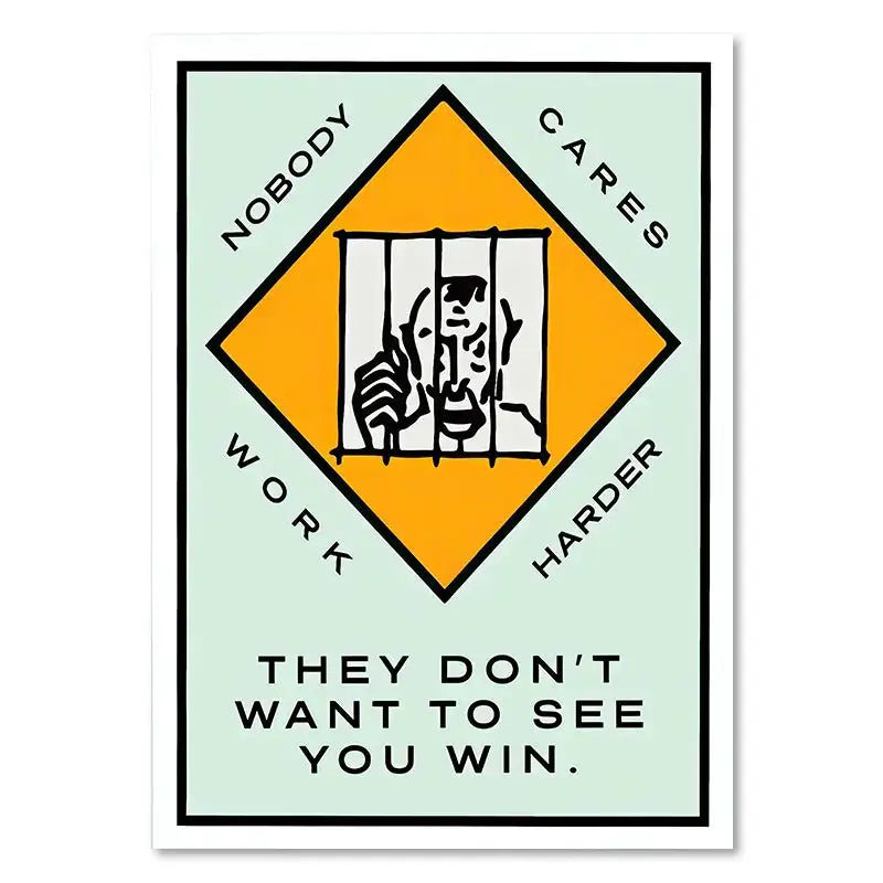 Minimalist mint and blue monopoly millionaire wall art bedroom decor
