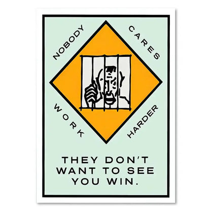Minimalist mint and blue monopoly millionaire wall art bedroom decor