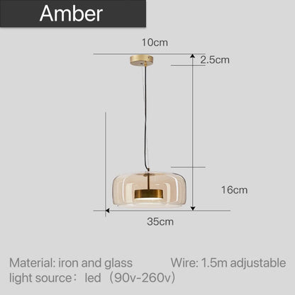 DecorBites™ Moroccan Amber Modern Nordic Pendant Light