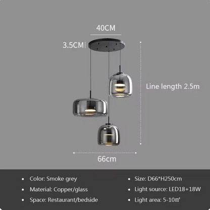 DecorBites™ Moroccan Amber Modern Nordic Pendant Light
