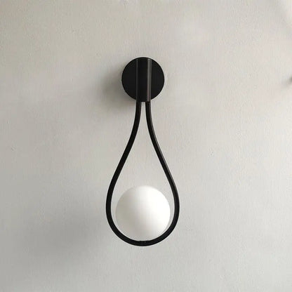 Modern gold teardrop nordic wall lamp bedroom glass sconce