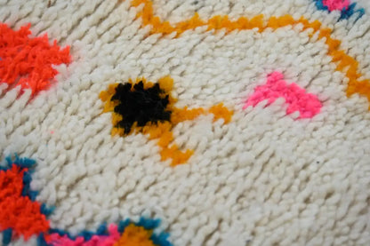 Handmade moroccan colorful geometric azilal hallway rug