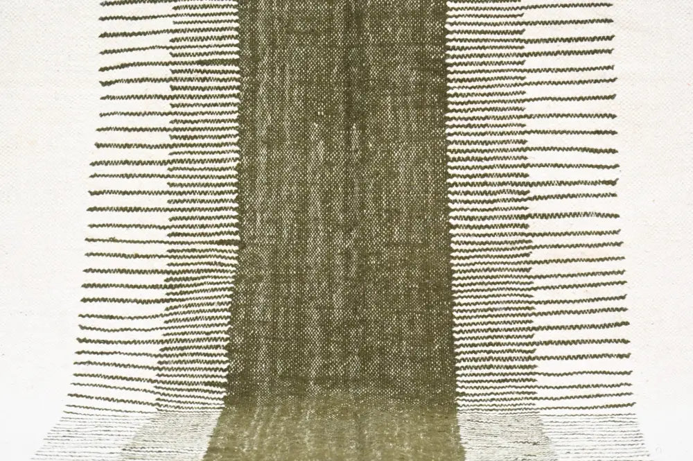 Moroccan handmade beige & olive green azilal rug living room tapestry