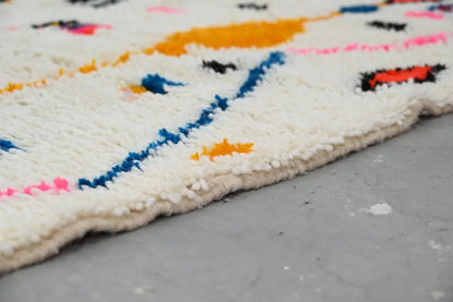 Handmade traditional azilal colorful rug bedroom geometric decor