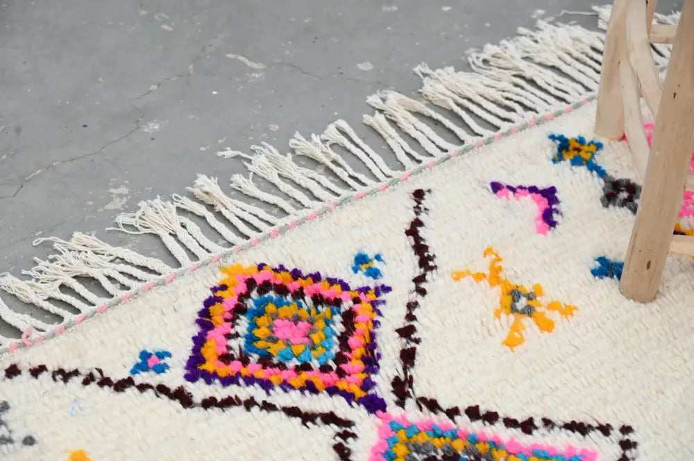 Handmade traditional azilal rug multi color living room decor