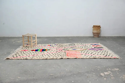 Handmade traditional azilal colorful rug living room decor