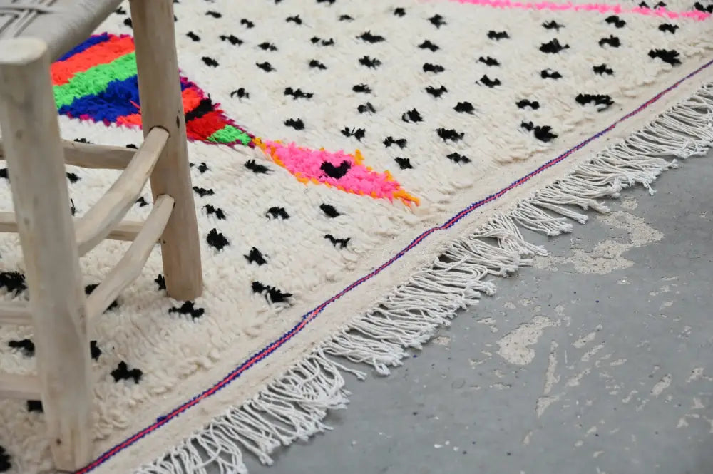Handmade traditional azilal colorful rug living room decor