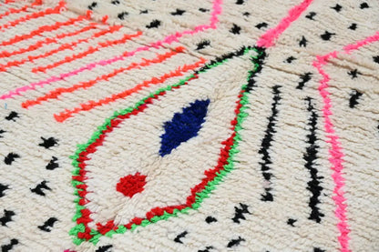 Handmade traditional azilal colorful rug living room decor