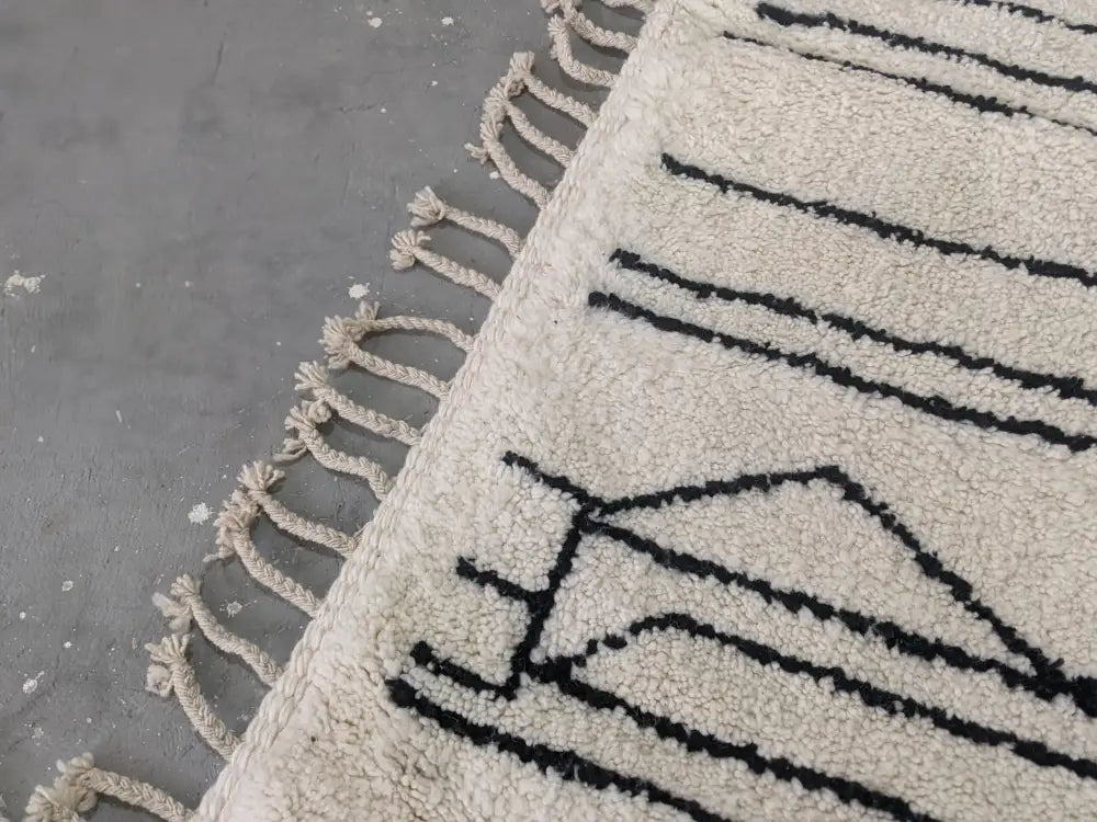 Beige & brown moroccan handmade azilal rug living room decor