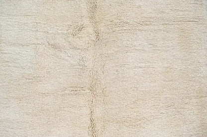 Handwoven cream beni ouarain rug living room moroccan handmade decor