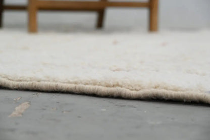 Handmade moroccan beni ouarain rug – cream & red-brown living room wool