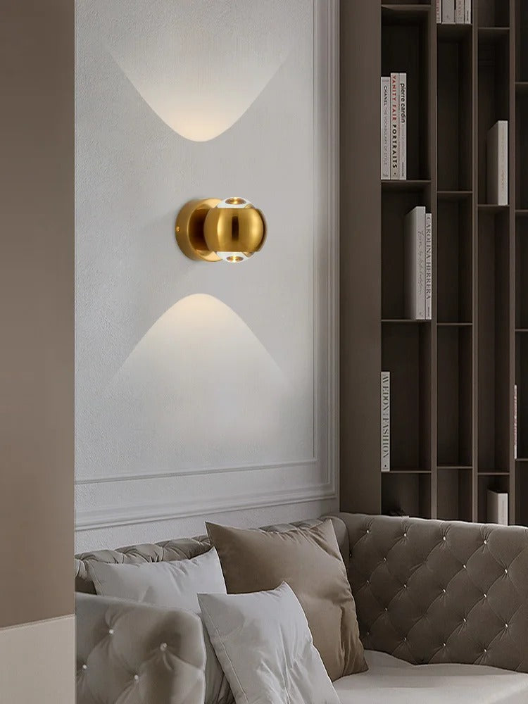 DecorBites™ Moroccan Modern Black Brass LED Wall Lamp