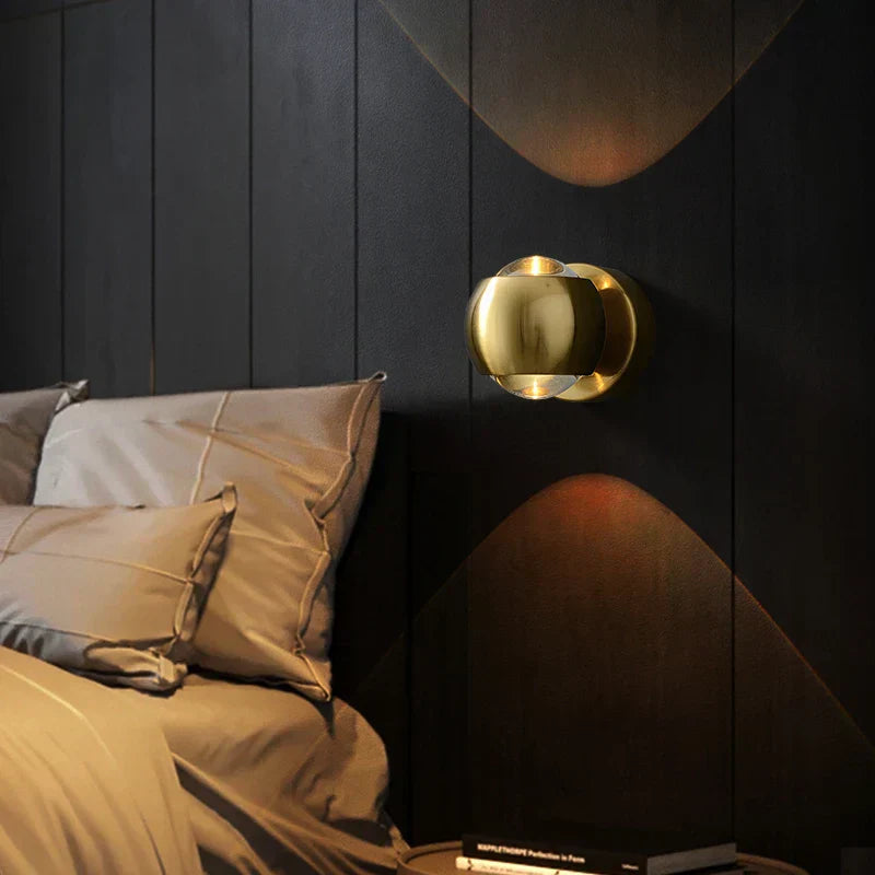DecorBites™ Moroccan Modern Black Brass LED Wall Lamp