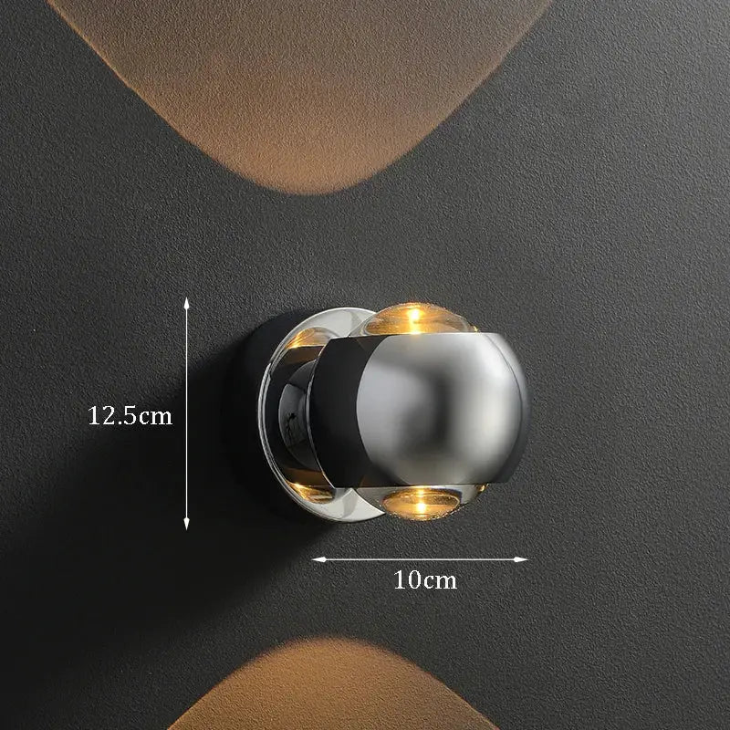 Modern moroccan black & brass led wall lamp for bedroom