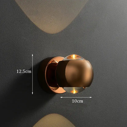 Modern moroccan black & brass led wall lamp for bedroom