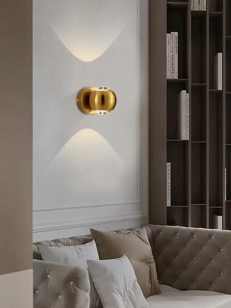 Modern moroccan black & brass led wall lamp for bedroom