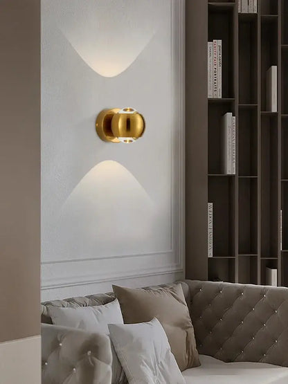Modern moroccan black & brass led wall lamp for bedroom