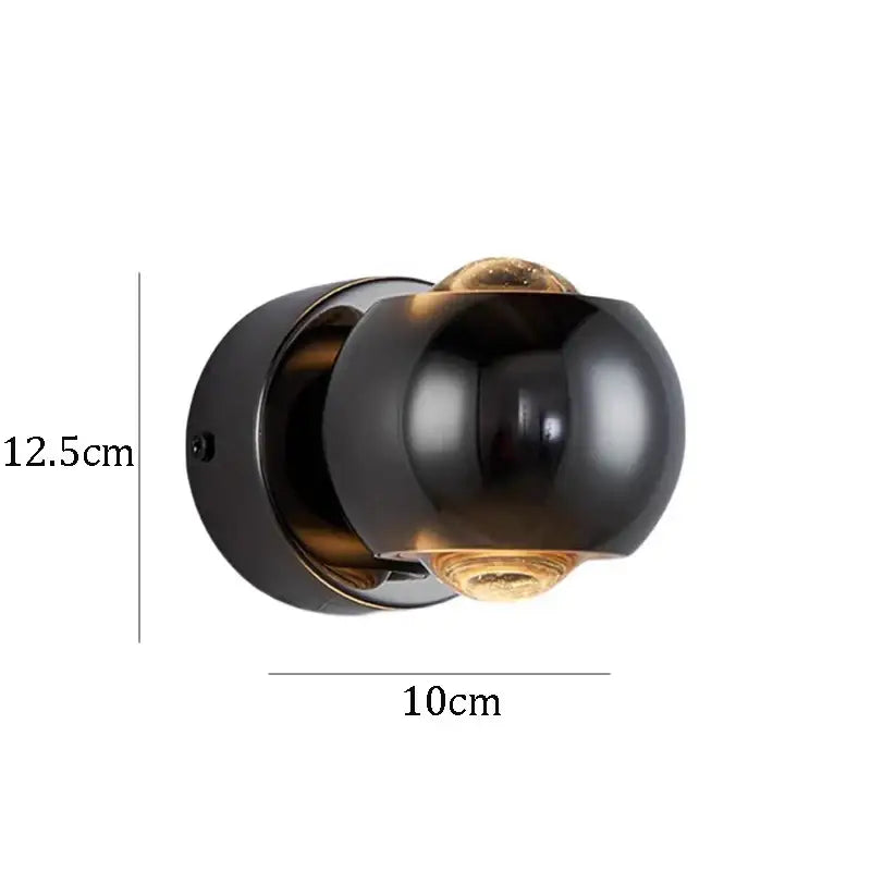 Modern moroccan black & brass led wall lamp for bedroom