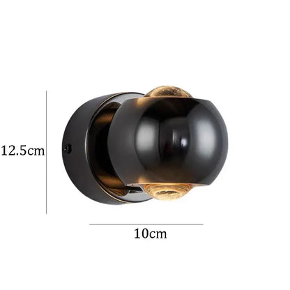 Modern moroccan black & brass led wall lamp for bedroom