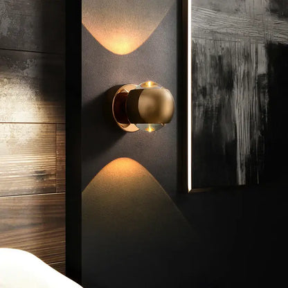 Modern moroccan black & brass led wall lamp for bedroom