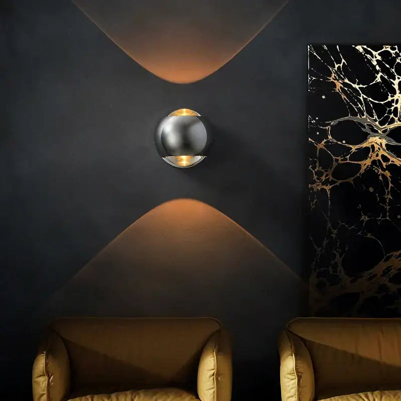 Modern moroccan black & brass led wall lamp for bedroom