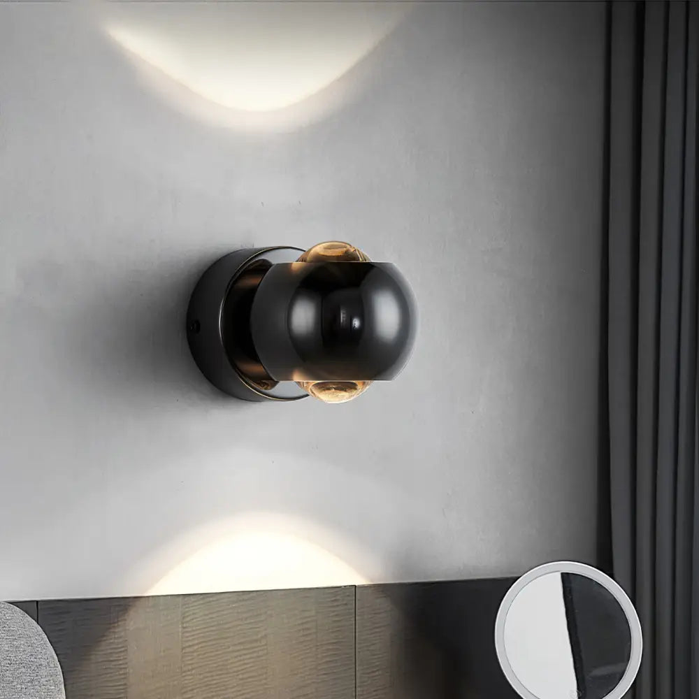 Modern moroccan black & brass led wall lamp for bedroom