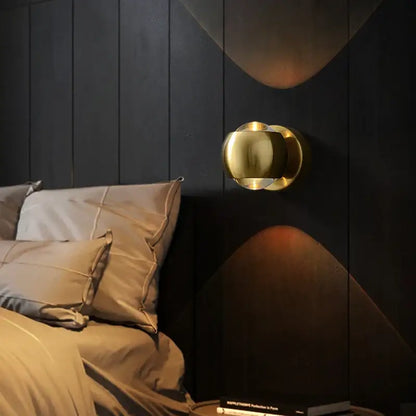 Modern moroccan black & brass led wall lamp for bedroom