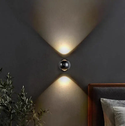 Modern moroccan black & brass led wall lamp for bedroom