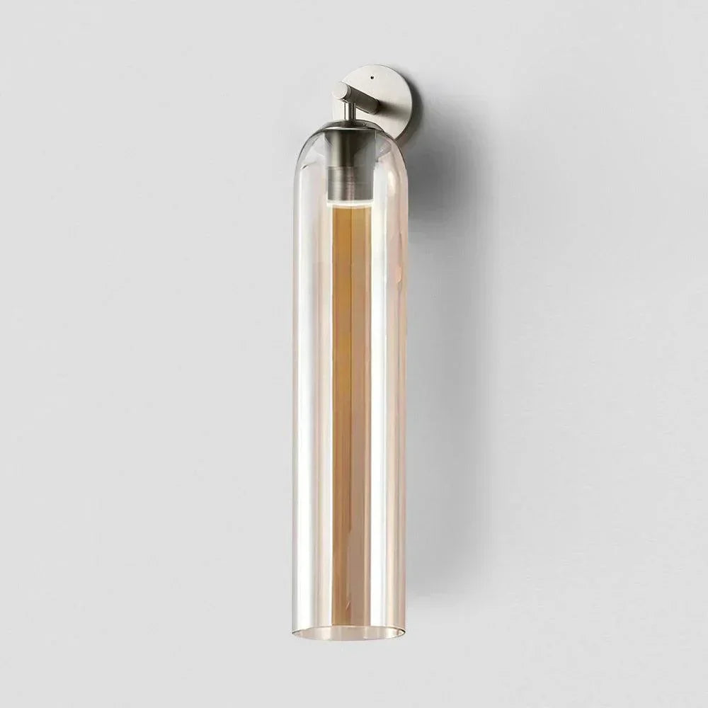 DecorBites™ Moroccan Title: Sleek Glass Wall Sconce