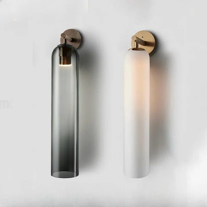 DecorBites™ Moroccan Title: Sleek Glass Wall Sconce