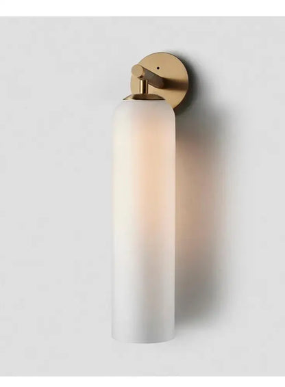 Modern smoked & frosted glass wall sconce bedroom sleek glass light