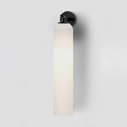 Modern smoked & frosted glass wall sconce bedroom sleek glass light
