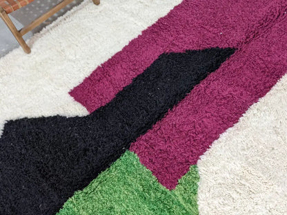 Traditional azilal rug cream geometric living room carpet