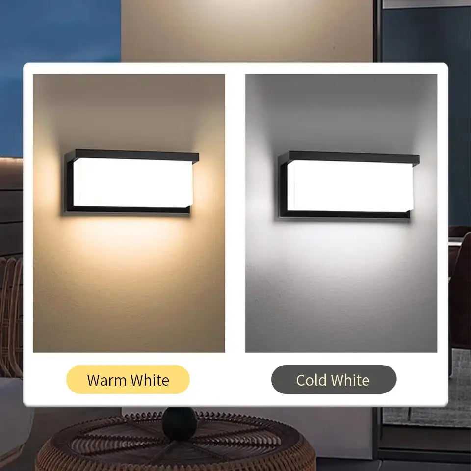 Modern black motion sensor outdoor wall light with frosted glass