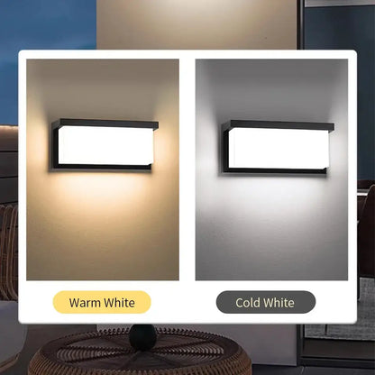 Modern black motion sensor outdoor wall light with frosted glass