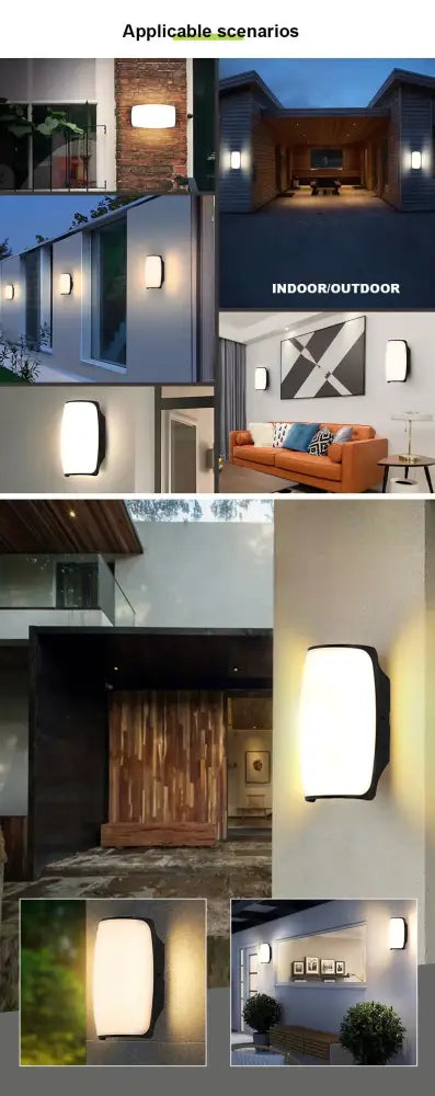 Modern black motion sensor outdoor wall light with frosted glass