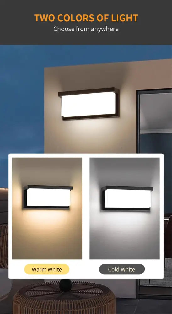 Modern black motion sensor outdoor wall light with frosted glass