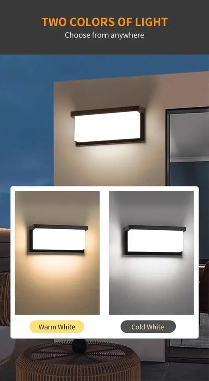 Modern black motion sensor outdoor wall light with frosted glass