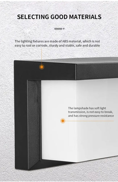 Modern black motion sensor outdoor wall light with frosted glass