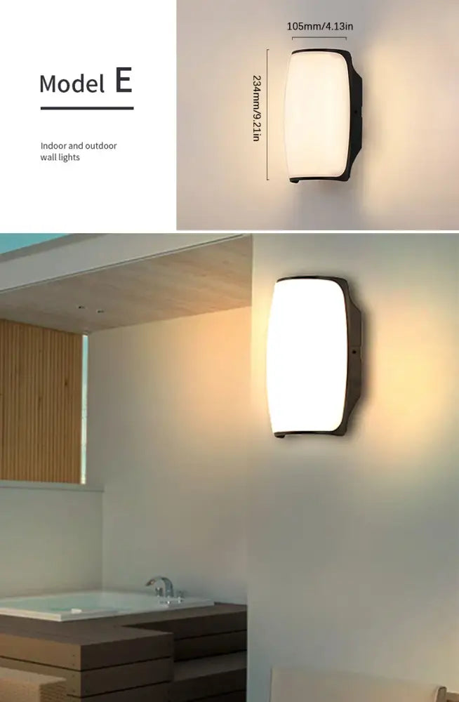 Modern black motion sensor outdoor wall light with frosted glass