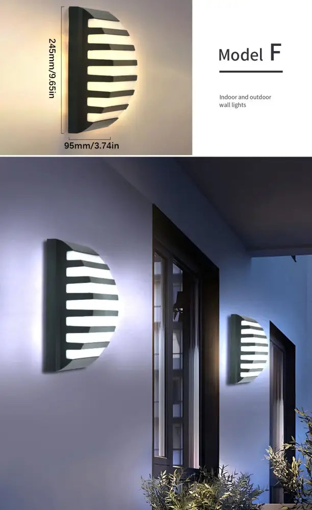Modern black motion sensor outdoor wall light with frosted glass